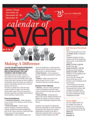 cover image of WCPL Fall Calendar of Events - Issue 54/October - December 2023